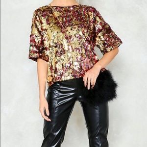 Nasty Gal Tis the Sequin tee